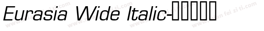 Eurasia Wide Italic字体转换